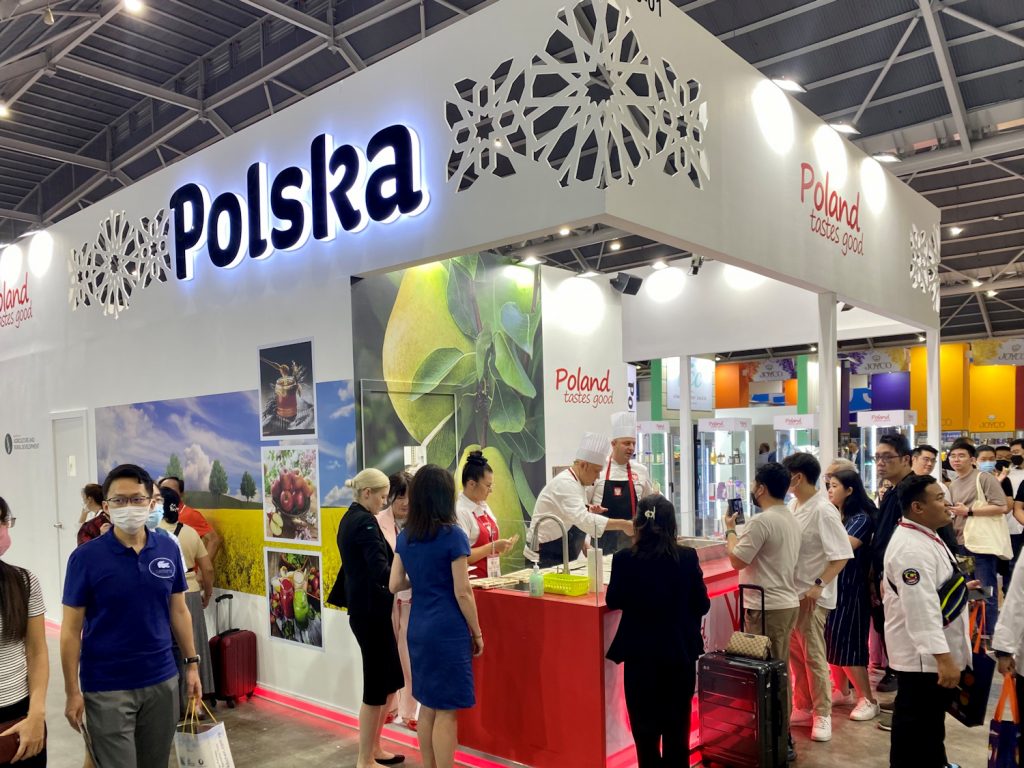 2022年新加坡亞洲食品展（FHA-Food&Beverage）上的波蘭展位